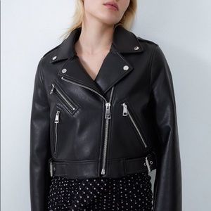 Zara faux leather jacket